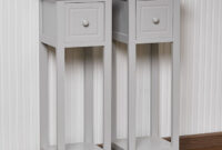 Bedside Tables Etdg Pair Of Tall Bedside Tables Grey
