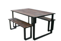 Bench Restaurant Wddj Restaurant Table with Industrial Bench Furniture Rs Set Id