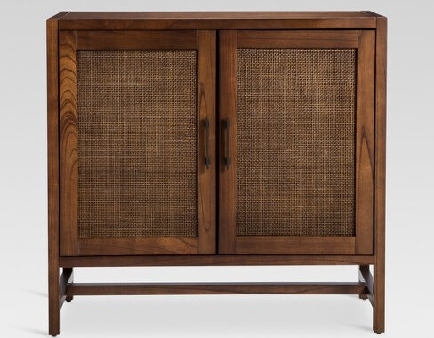 Cabinet Jxdu Warwick 2 Door Wood Rattan Accent Cabinet Thresholdâ Tar