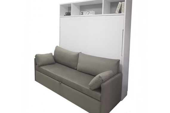Camas Abatibles Con sofa Incorporado Ipdd Cama Abatible Horizontal De Matrimonio Lacada Con sofà Incorporado