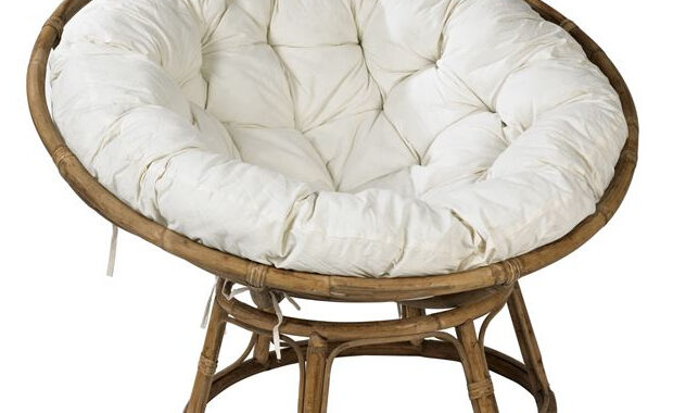 Casa Silla Ipdd Papasan Silla Natural Blanco Apagado A 85 Cm à 113 Cm