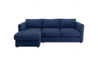 Chaise sofa 8ydm Joshua Blue Fabric Chaise sofa