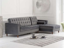 Chaise sofa Zwdg atlantic Grey Velvet Left Facing Chaise sofa