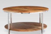 Coffee Table Etdg Berwyn Round Coffee Table Metal and Clear Wood Tar