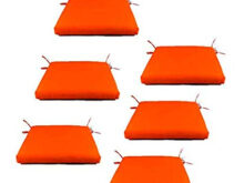 Cojines Para Sillas De Jardin Ffdn Edenjardi Pack 6 Cojines Para Sillas De JardÃ N Color Naranja