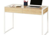 Desk Nkde Sheffield 2 Drawer Desk White Oak Officeworks