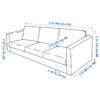 Dimensiones sofa 3 Plazas