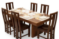 Dining Table 87dx Brown Wooden Dining Table Rs Set Aura Furnishings Id