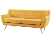 Divano sofas Etdg Divano Roma Furniture Mid Century Modern Style sofa Yellow 3