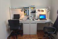 Escritorio Micke Bqdd Two Micke Work Stations From Ikea and Clip On Desk Lights From Home