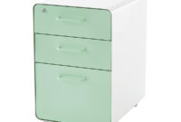 Filing Cabinets H9d9 Poppin Mint 3 Drawer Locking Stow Filing Cabinet the Container Store