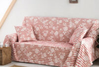 Foulard sofa 9fdy Foulard Protects sofa Stamped with Flowers and Stripes Ruby Venca