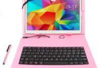 Fundas De Tablet Fmdf Funda Teclado EspaÃ Ol Rosa Para Samsung Galaxy Tab S2 9 7 Con