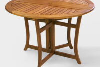 Furniture Mndw Round Wood Danner Folding Table World Market