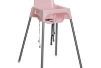 High Chair Fmdf Antilop Highchair with Safety Belt Pink Silver Colour Ikea