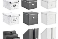 Ikea organizador Escritorio Budm Storage Boxes with Lid Desk organizer Magazine Files Multi Use