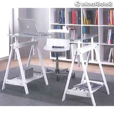 Mesa Cristal Caballetes Bqdd Mesa De Mesas De Estudio De Base Caballetess Regulables En Altura Y