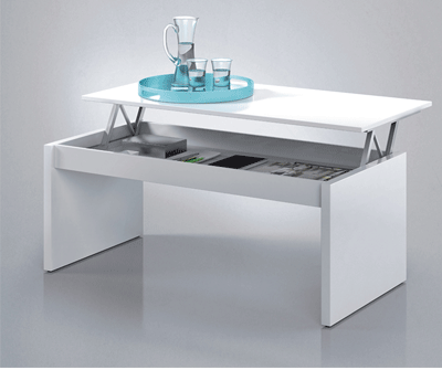 Mesa Elevable Blanca Whdr Mesa De Centro Elevable Blanca Mobimarket