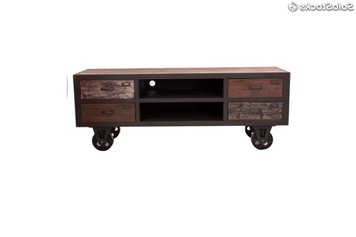Mesa Tv Vintage Tqd3 Mesa Tv Vintage Con Ruedas