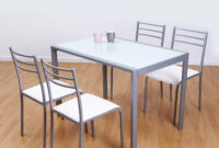 Mesas De Cocina Blancas Gdd0 Conjunto De Mesa Y 4 Sillas Alfa En Colores Muebles Baratos Online