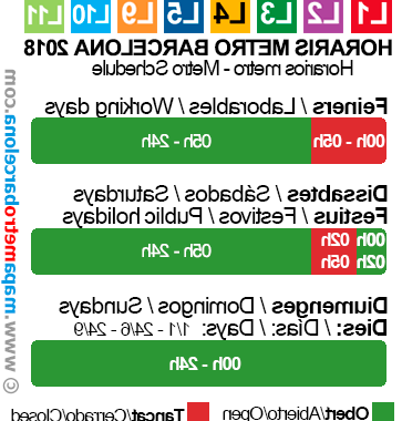 Metro Horario Barcelona 9fdy Barcelona Underground Timetable Updated January 2019 Schedule