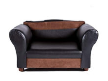 Mini sofa 9fdy Mini sofa Black and Brown Pet Bed Mini sofa Leather