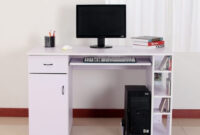 Mueble ordenador Thdr Mesa De ordenador Tipo Escritorio Para Pc Color Blanco Madera