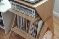 Mueble tocadiscos Rldj solid ash Wood Record Player Stand Vinyl Lp Storage Cabinet Lp