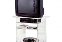 Mueble Tv Con Ruedas Tldn Mesa De Tv Minimalista Con Ruedas Acabado Transparente Muambi