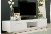 Mueble Tv Lacado Blanco Nkde Mueble Tv De Mdf Cristal Templado Lacado Color Blanco Brady