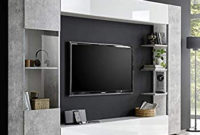 Mueble Tv Pared 8ydm Mueble Tv Pared Color Blanco Y Gris Design Fino 2