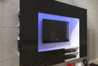 Mueble Tv Pared Kvdd Centro De Entretenimiento Mueble Tv De Pared Con Led 169 2 Cm Negro