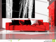 Muebles Rojo Drdp Muebles Rojos En Un Interior Stock De IlustraciÃ N IlustraciÃ N De