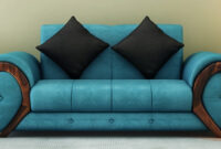 Muebles sofas Jxdu Trendy Two Seater sofa In Aqua Blue Colour by Muebles Casa