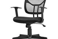 Office Chairs S1du Basics Mid Back Desk Office Chair with Armrests Mesh Back Swivels Black