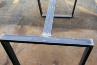 Patas De Madera Para Mesas De Comedor Budm Trapezoid Steel Legs with 1 Brace Model Ttt07b1 Dining Table