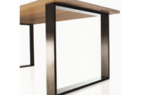 Patas Mesa Budm 2 Patas De Hierro forjado Para Mesa Perfil Hueco 10x2cm Roma Pm 11