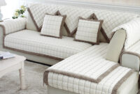 Plaids Para sofa H9d9 White Grey Plaid Plush Long Fur sofa Cover Slipcovers Fundas De sofa