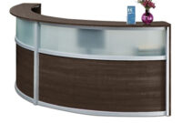 Reception Desk Q0d4 Pass Double Reception Desk with Glass Panel 125w X 48d
