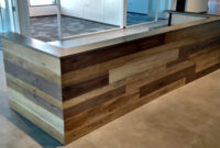 Reception Desk Qwdq Hand Made Contemporary Reclaimed Wood and Steel Reception Desk by Re
