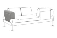 Reposabrazos sofa 8ydm Delaktig Reposabrazos Con CojÃ N Tallmyra Blanco Negro Ikea
