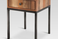 Side Table D0dg Hernwood Mixed Material Side Table Brown Tar