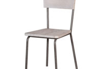 Silla Metal Tldn Silla Woody Blanca De Madera De Pino Reciclada Y Estructura De Metal