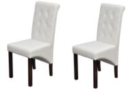 Sillas Clasicas Zwd9 Set De 2 Sillas ClÃ Sicas De Edor De Cuero Color Blanco