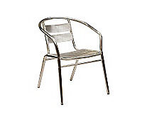 Sillas De Terraza 4pde Silla 56 X 55 X 74 Cm Respaldo Curvo Aluminio Outzen Easy