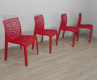 Sillas Polipropileno Dwdk Pack 4 Sillas Edor SalÃ N Rojo Polipropeno 51x85x52cm Miroytengo