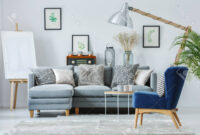 Sofa Azul Marino Ftd8 DiseÃ O Interior Moderno Con Un Elegante sofÃ Gris SillÃ N Azul