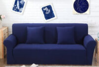 Sofa Azul Marino Gdd0 Pra Funda De sofÃ De Color SÃ Lido De Tejido De Punto Azul