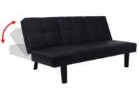 Sofa Cama Desplegable O2d5 sofÃ Cama Con Mesa Desplegable De Cuero Artificial De Color Negro