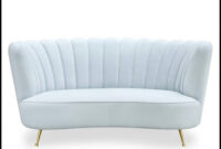Sofa De Escai Ffdn sofa with Structure In solid Wood and Covered with Blue Sky Velvet